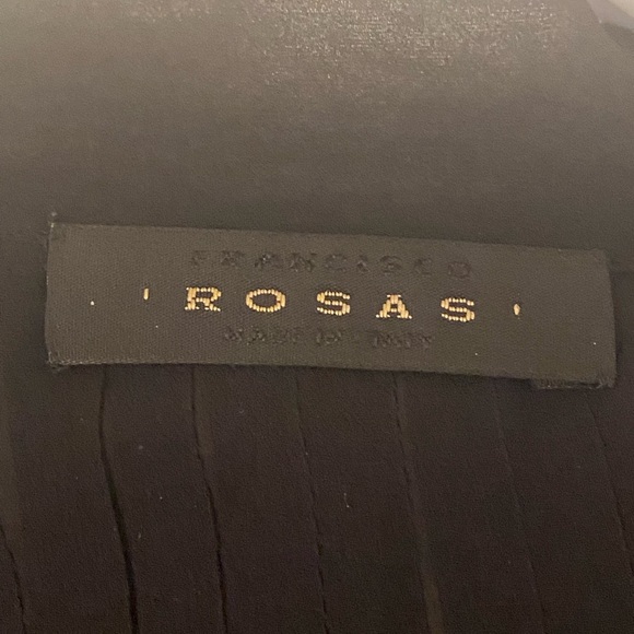 Francisco Rosas Black Silk Tuxedo Shirt - Picture 3 of 4